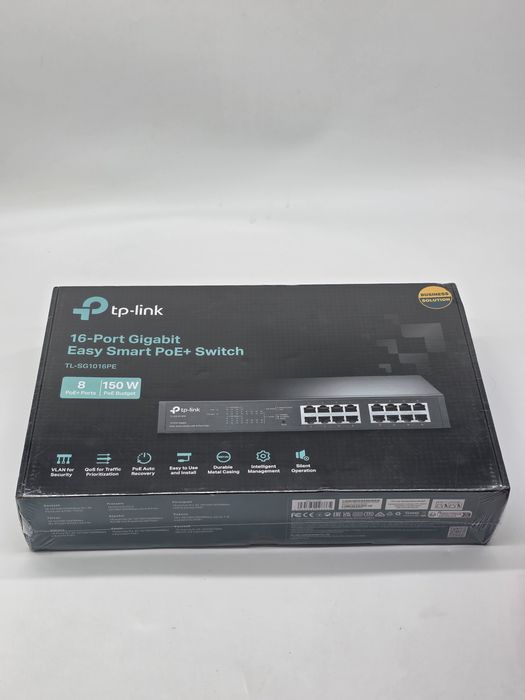Switch TP-Link TL-SG1016PE, 16 porturi Gigabit, SIGILAT