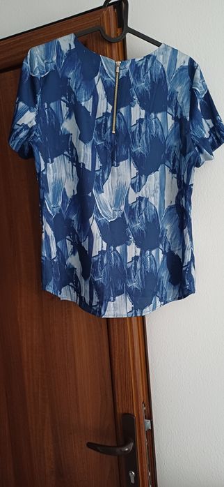 Bluza  albastra cu imprimeu