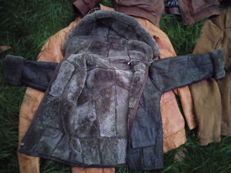 Детская маленькая 40 см плечи  Дублёнка Натуральная и Мех Кожа Германи