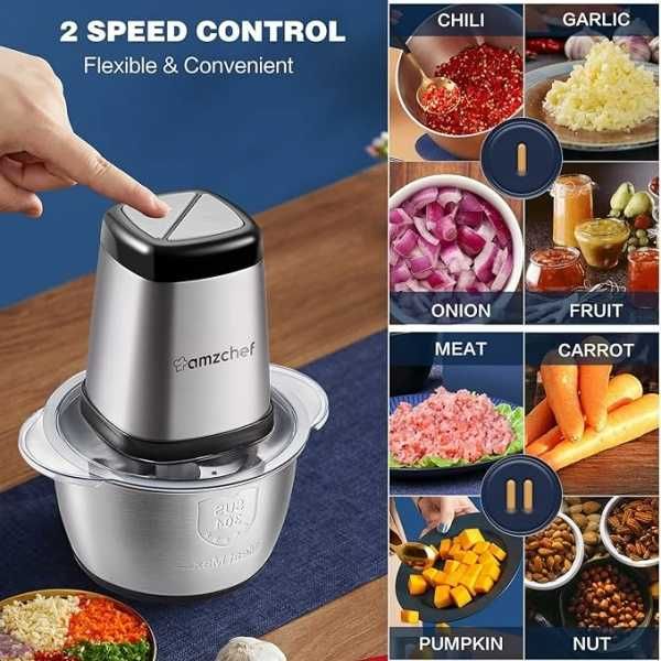 Чопър AMZCHEF HC-1229 (Сив)
