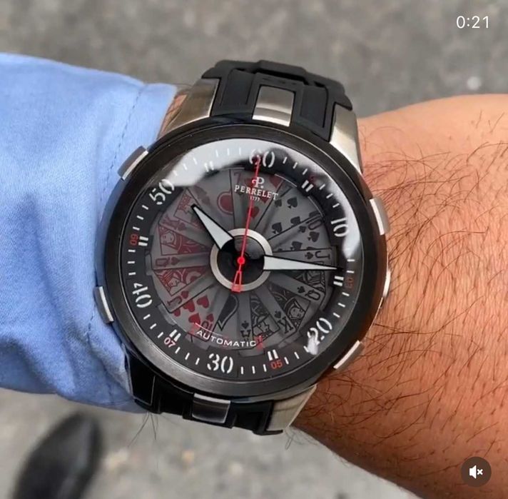 Perrelet Turbine Poker silver black