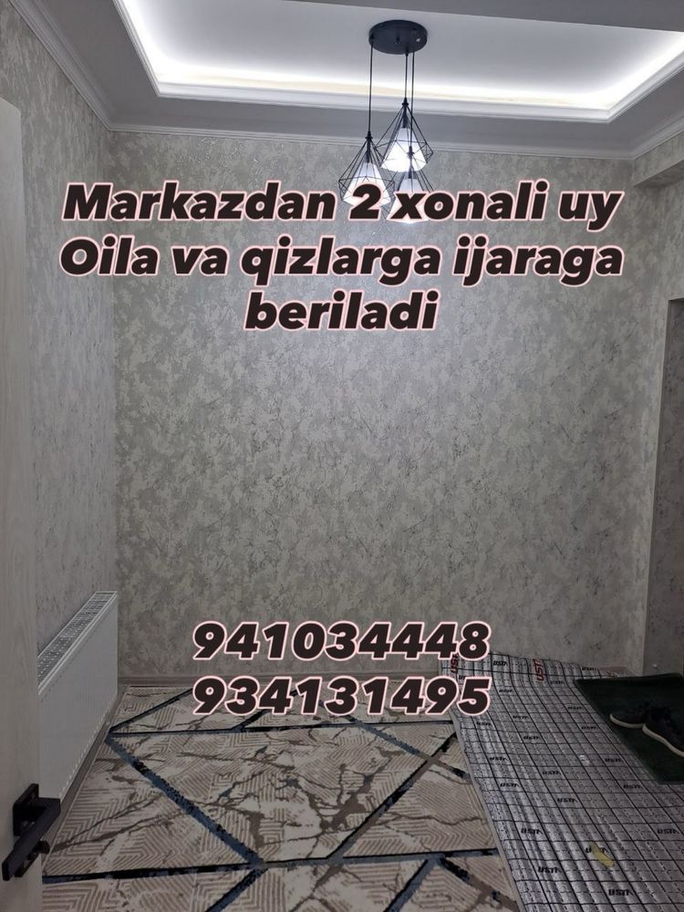 2 xonali uy oila va talabalarga ijaraga beriladi