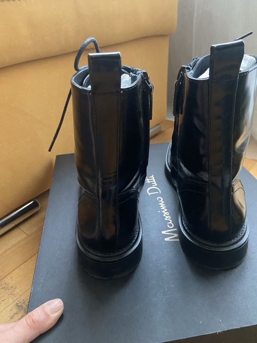 Дамски боти Massimo Dutti черен лак 38 размер