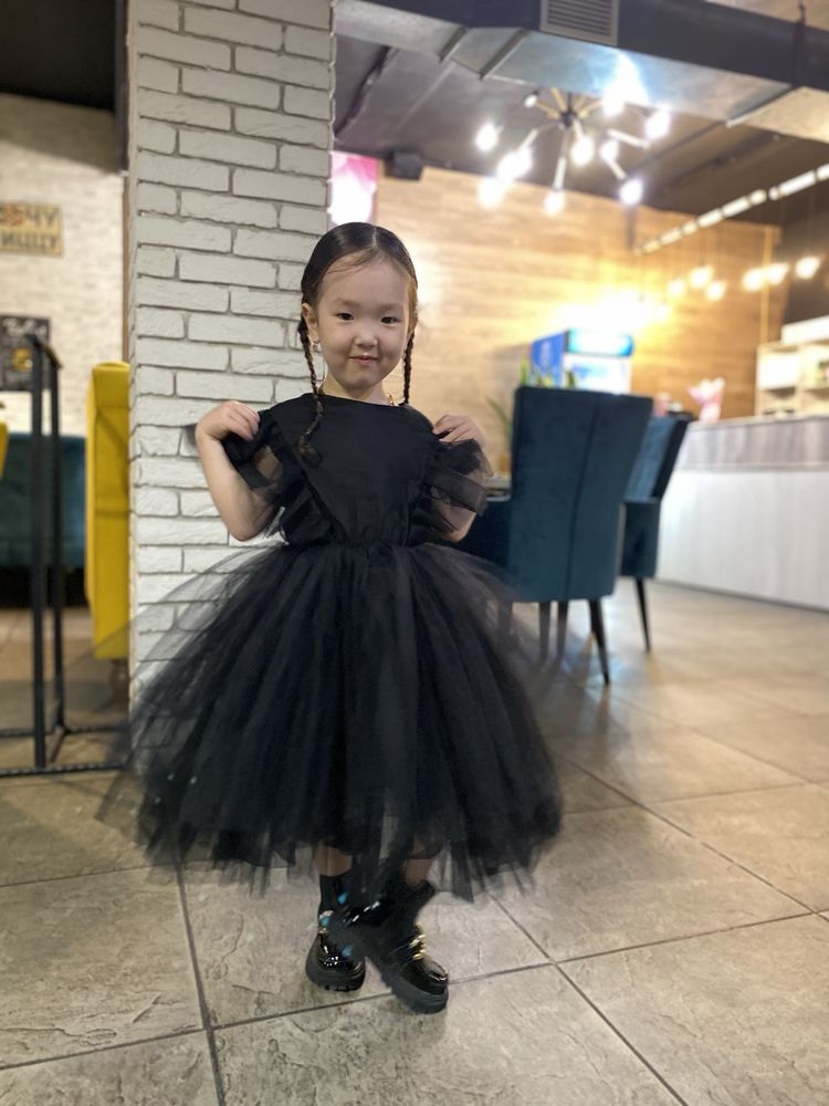 Черное платье уэнсдей для девочки