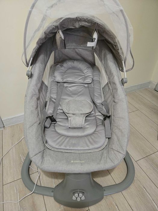 Бебешка люлка Kikka Boo Winks Grey 2024, електрическа.