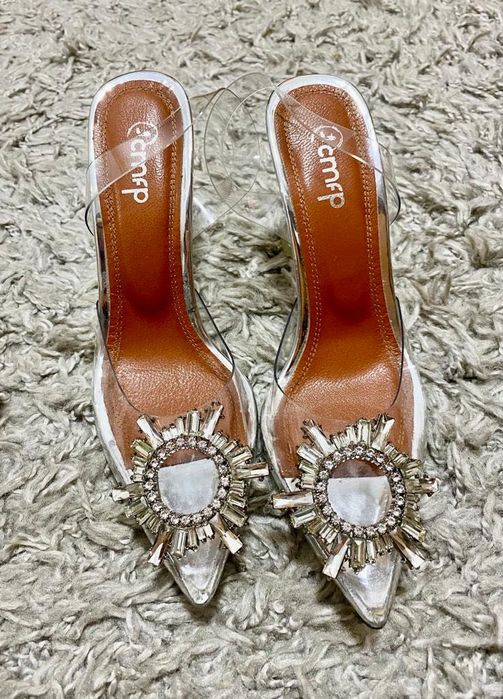 Pantofi de ocazie, model AMINA MUADDI, argintiu