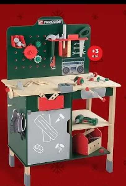 Banc de lucru, din lemn, pentru copii (Parkside din Kaufland )