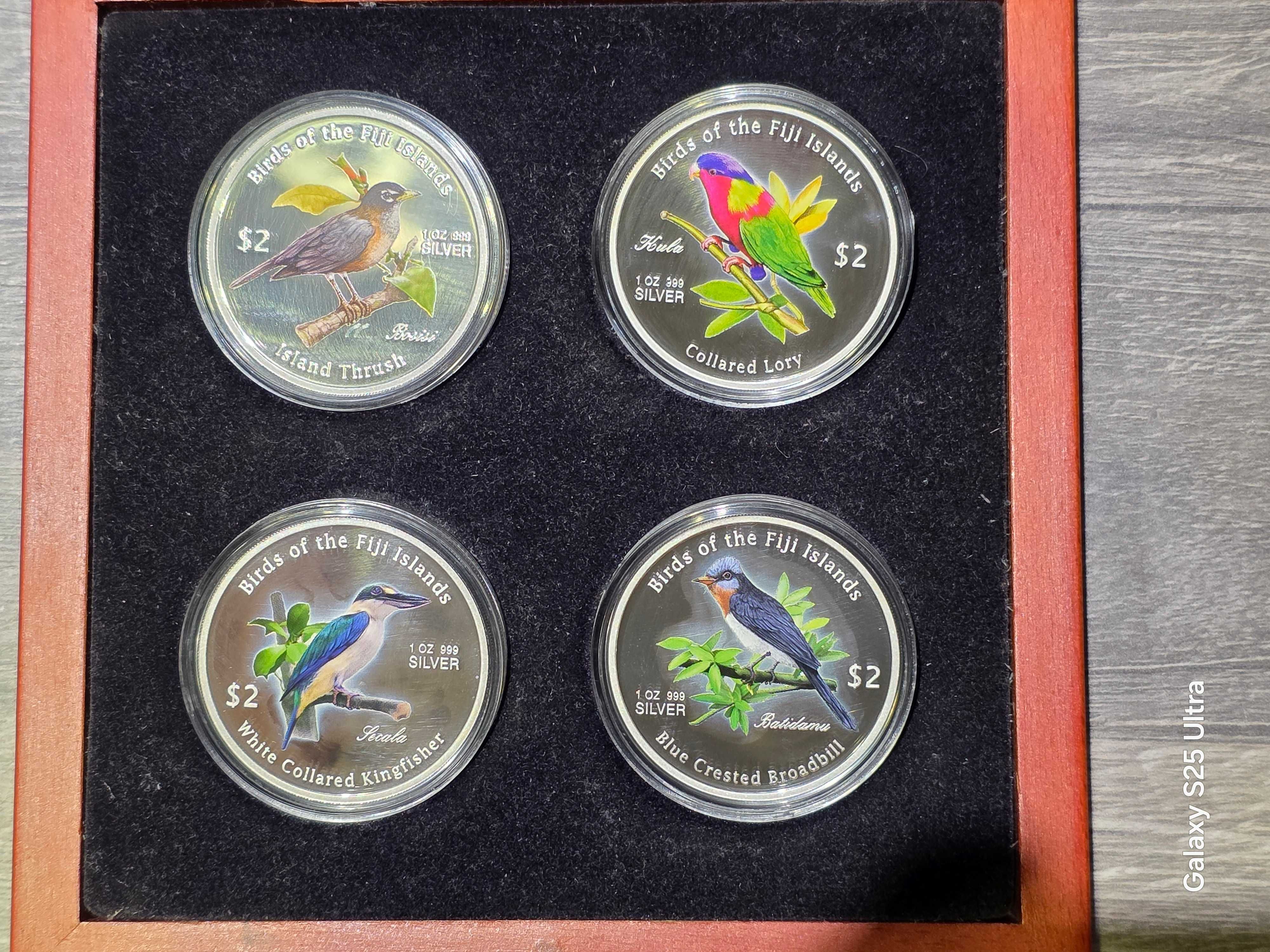 Birds of the Fiji Islands – Лимитиран сребърен комплект 4 монети Proof