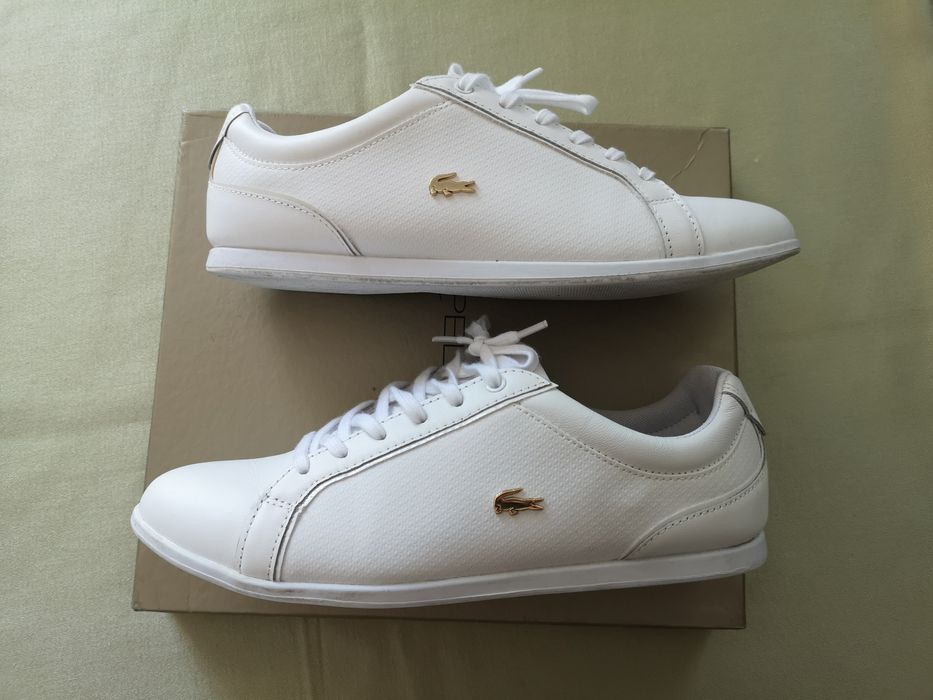 Adidași albi Lacoste ORIGINALI pt femei mărimea 38