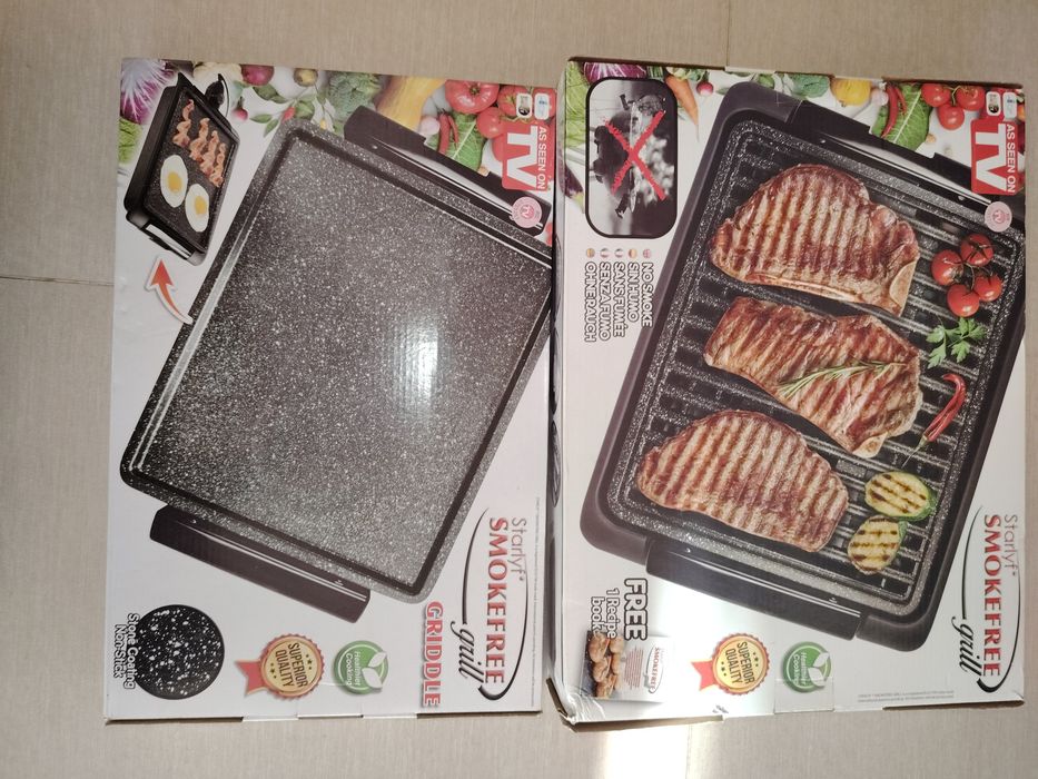 Бездимна скара с две плочи Делимано