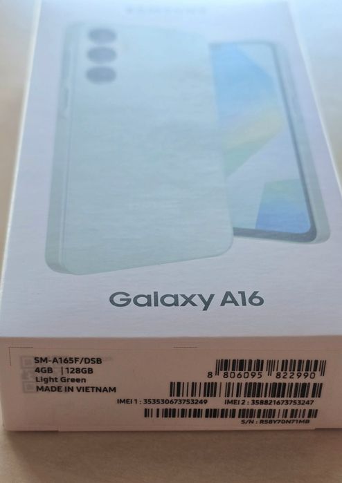Samsung A16, SM-A165F/DSB, 128 GB - чисто нов, неразопакован, Light Gr