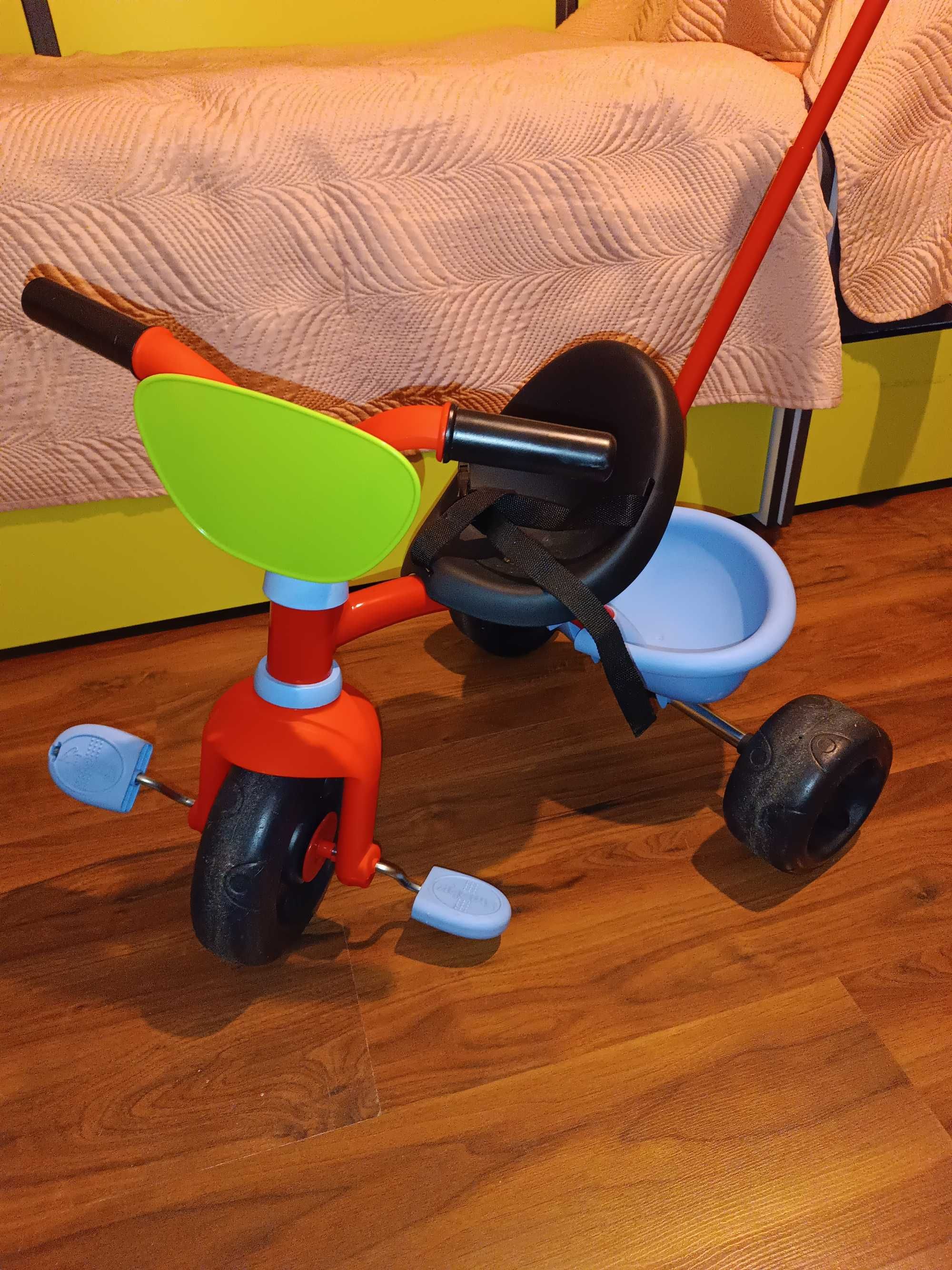 Детско колело триколка  Smoby Toys с родителски контрол - Disney Cars
