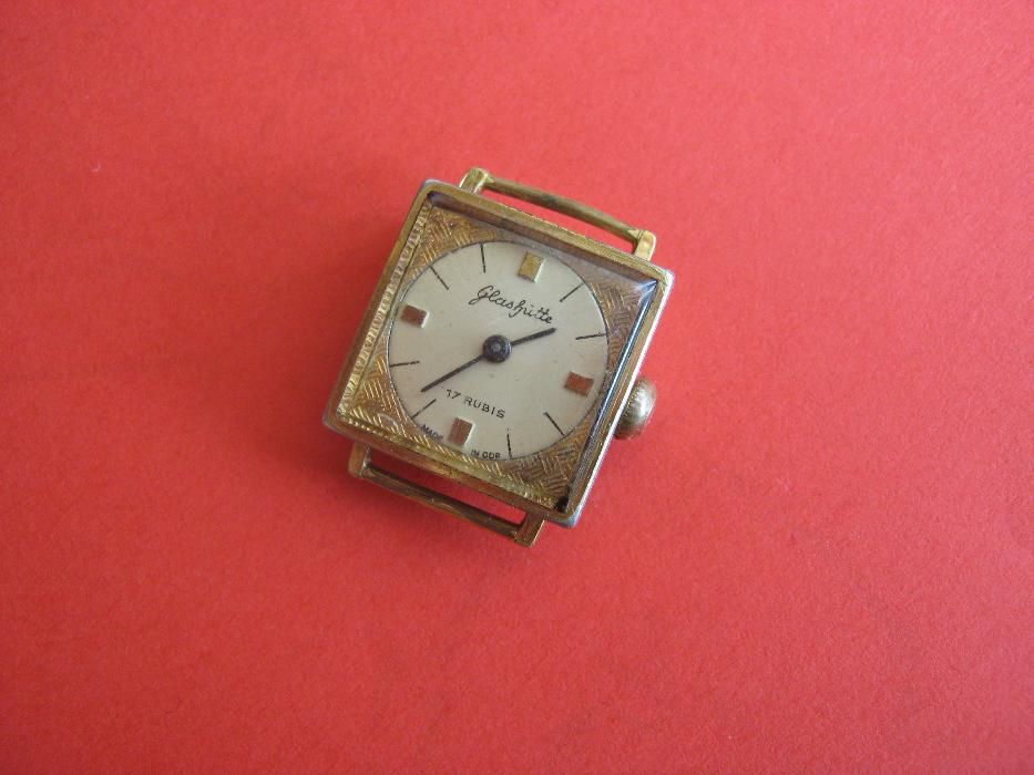 Ceas dama Glashütte Original placat AUR, functional, anii "60 RDG