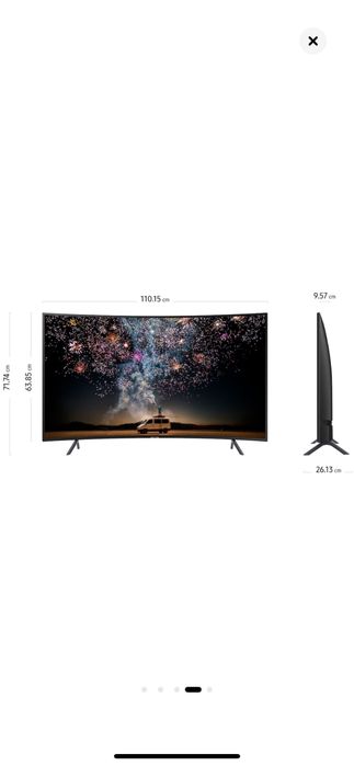 Televizor curbat LED Smart Samsung, 123 cm, 49RU7302, 4K Ultra HD