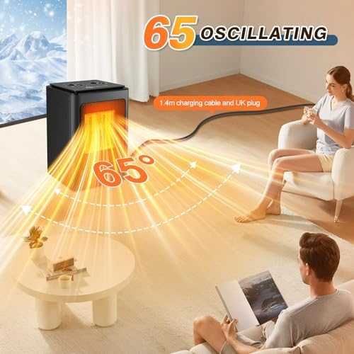 Нов тих Керамичен вентилаторен отоплител 750/1500W Печка Духалка стая