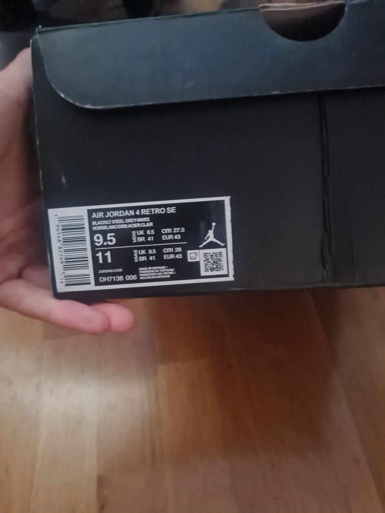 Jordan 4 black canvas