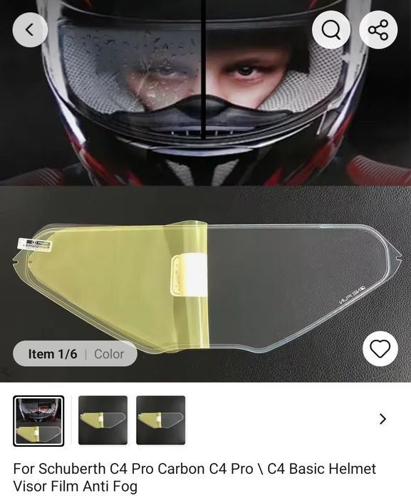 Pinlock casca Schubert C4 sau C4 Pro