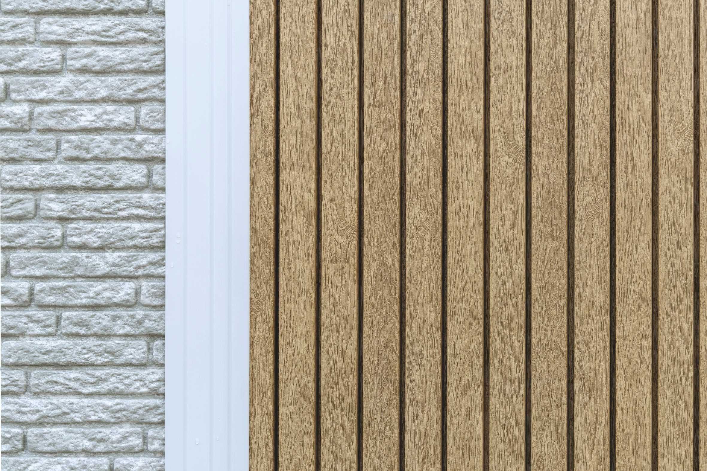 Сайдинг Планкен Тимберблок, вертикальные панели, фасад. Черепица