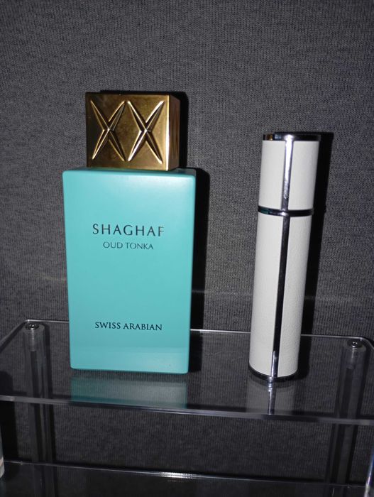 Парфюм Shaghaf Oud Tonka Swiss Arabian.  Флакон и отливка 10 мл.