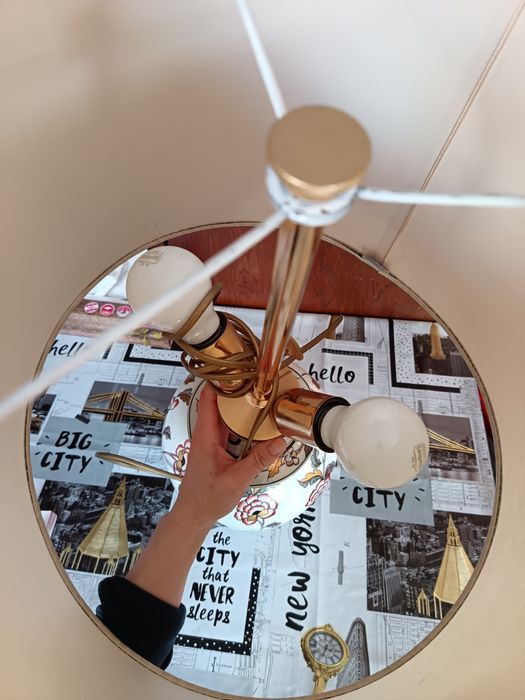 Veioza abajur porțelan vintage made in italy gigant(72cm/h)