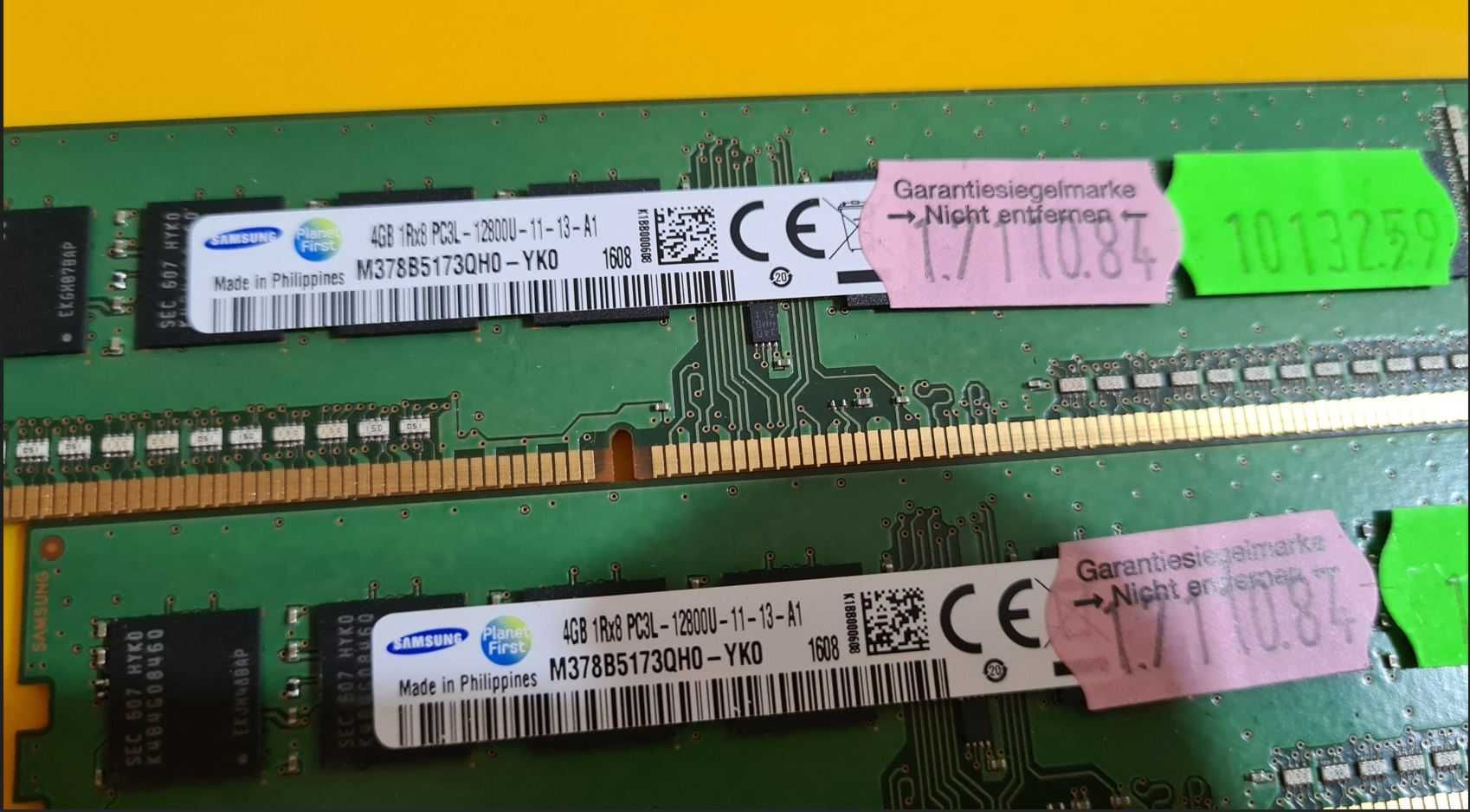 Kit 8GB DDR3 Desktop,2x4GB,Samsung,PC3L,1600Mhz,CL11,Single Sided