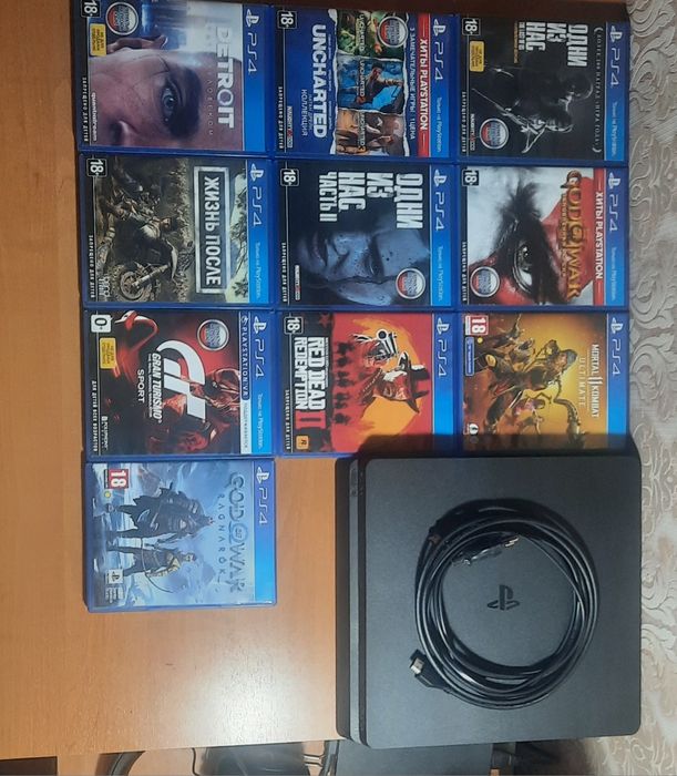 Ps 4 slim 1tb с играми