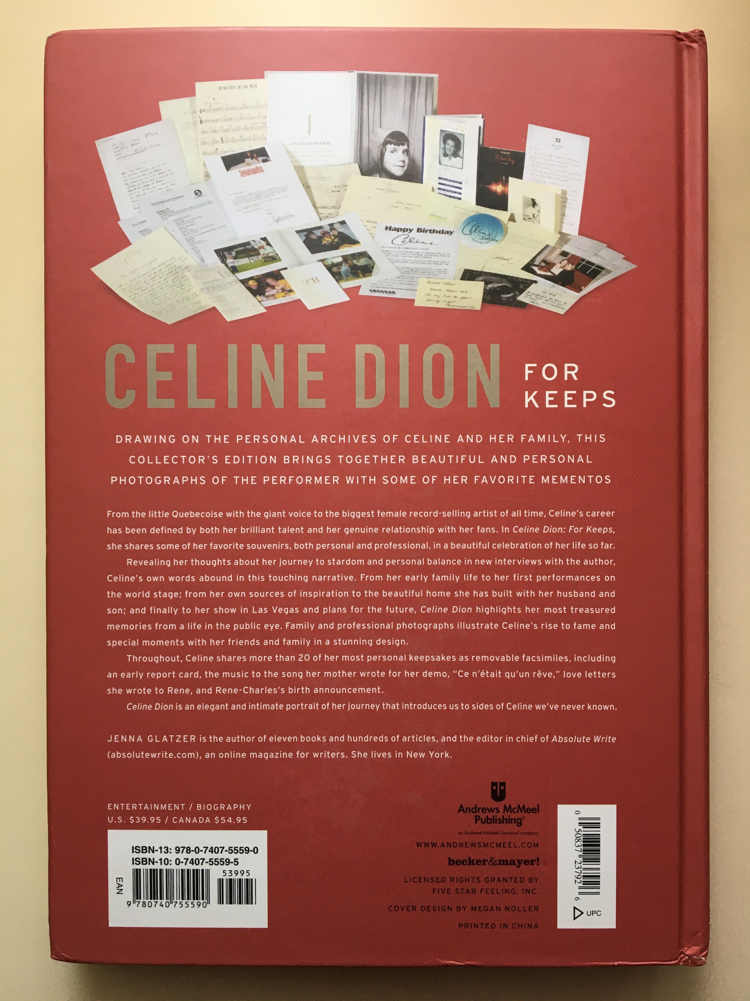 Автобиография Celine Dion: For Keeps, J. Glatzer