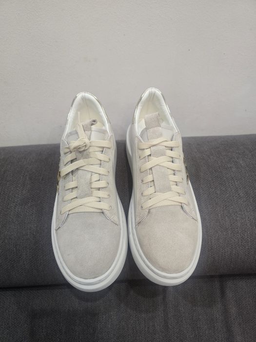 Дамски кецове  BIAGIS'S от естествен велур в бежов цвят