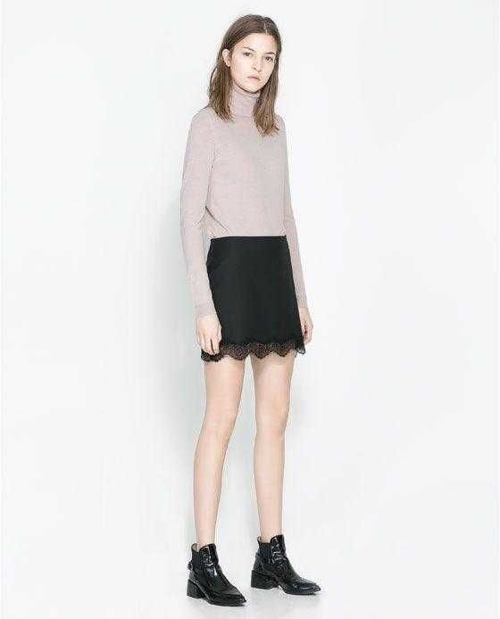 Черна мини пола Zara