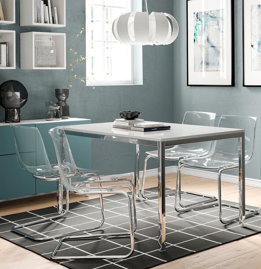 Маса TORSBY IKEA с четири стола TOBIAS IKEA