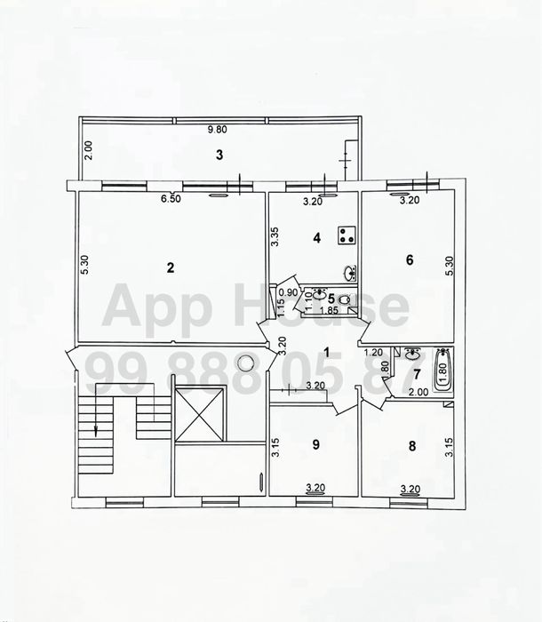 5 Комнат 5в6/8/9 Тузель 3 Ипотека, Садик №5, 40 Лет Победы, Балкон 2х9