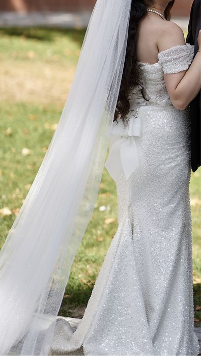 Rochie mireasa sirena(pe corset)