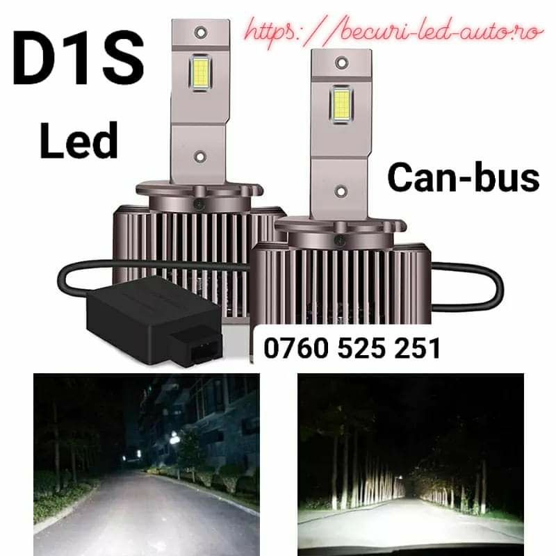 Set Două Becuri Led D1S/D1R/D2S/D4S/D3S/D5S/D8S Can-bus  100% + GARANȚ