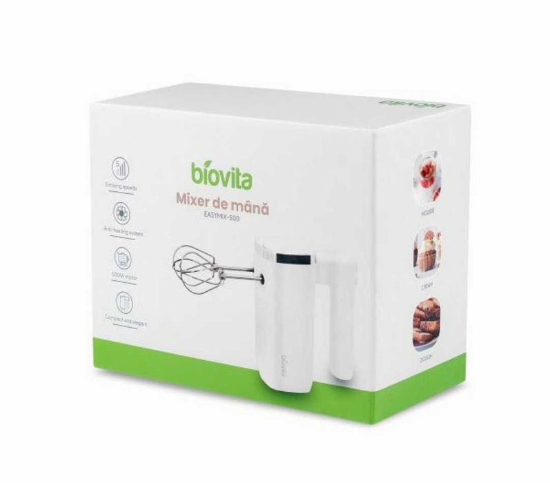 Mixer de mână EasyMix-500, 500W, Alb