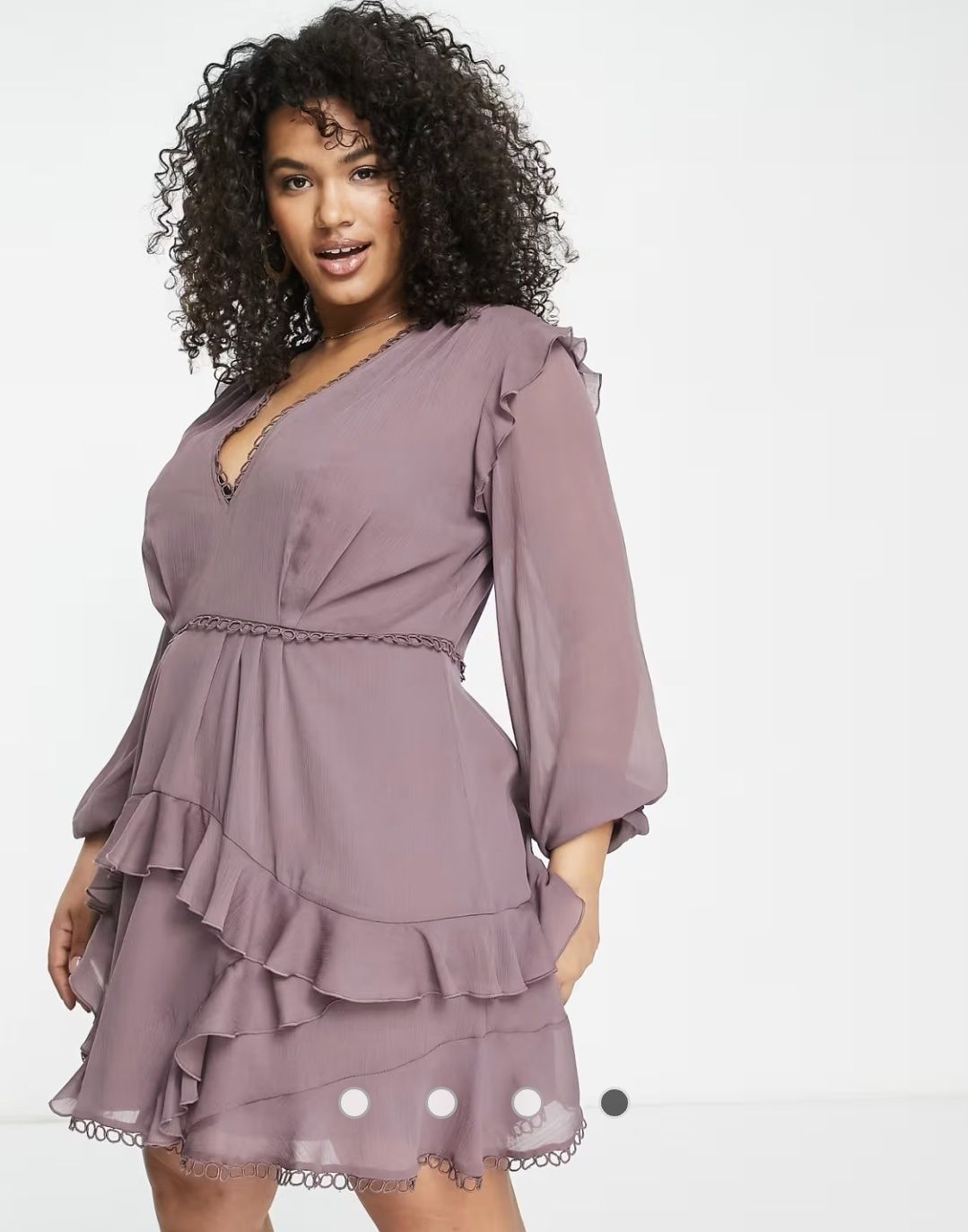 Рокля Asos пепелно лилаво 4ХЛ 5хл 26 UK 56 EU гръдна до 145 см