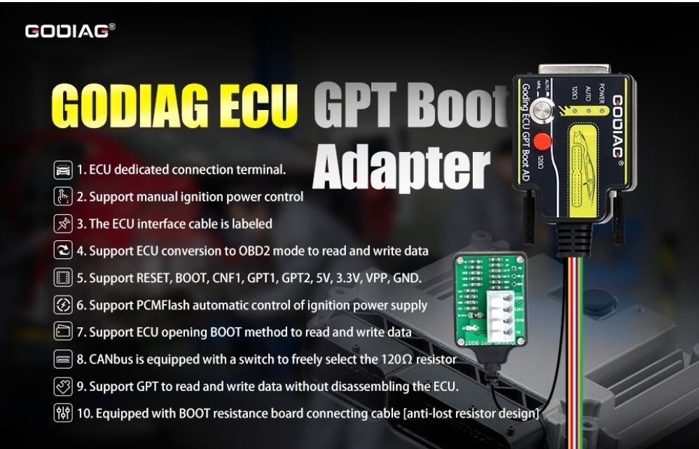 GODIAG ECU GPT Boot AD Connector for ECU
