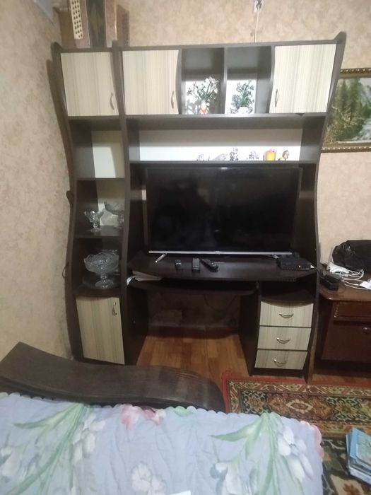 Компьютерный шкаф с полками