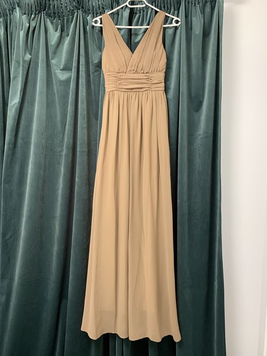 Rochie lunga de ocazie Etic 34 bej