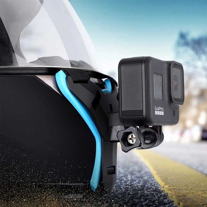 Suport casca moto camere de actiune GoPro Insta360 DJI Osmo Action
