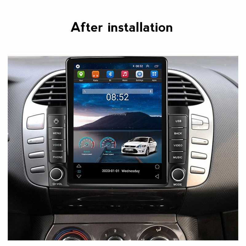 Navigatie Fiat Bravo 2007-2012,Tesla Style, Android, 2+32GB ROM, 10"
