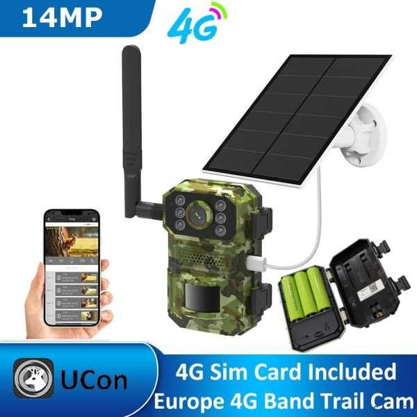 Нова Ловна камера 14MP до 25 метра. A8 със соларен панел 4G фото капан