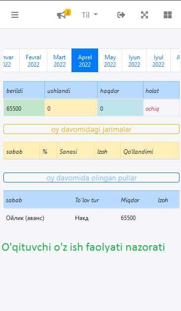 O'quv markaz uchun dastur CRM tizim barcha imkoniyatari bilan