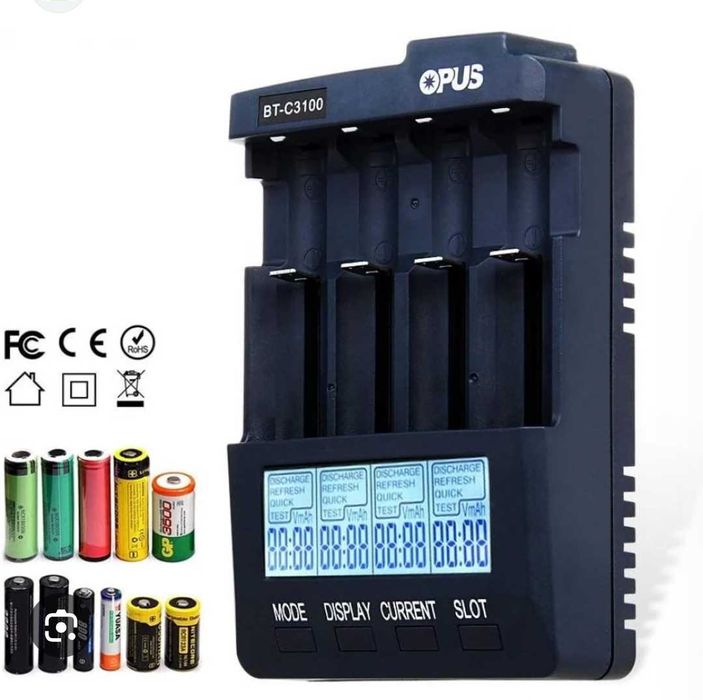 Încărcător universal acumulatori OPUS BT-C3100 V2.2 inteligent Li-Ion