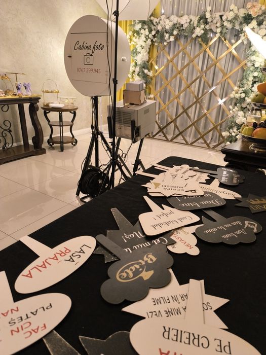 Cabina Foto Selfie 360 Baloane cu Fum & Fum Greu