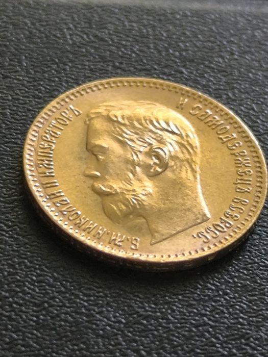 5 рубли 1902 год,имп, Николай II, злато 4.30 гр,900/1000