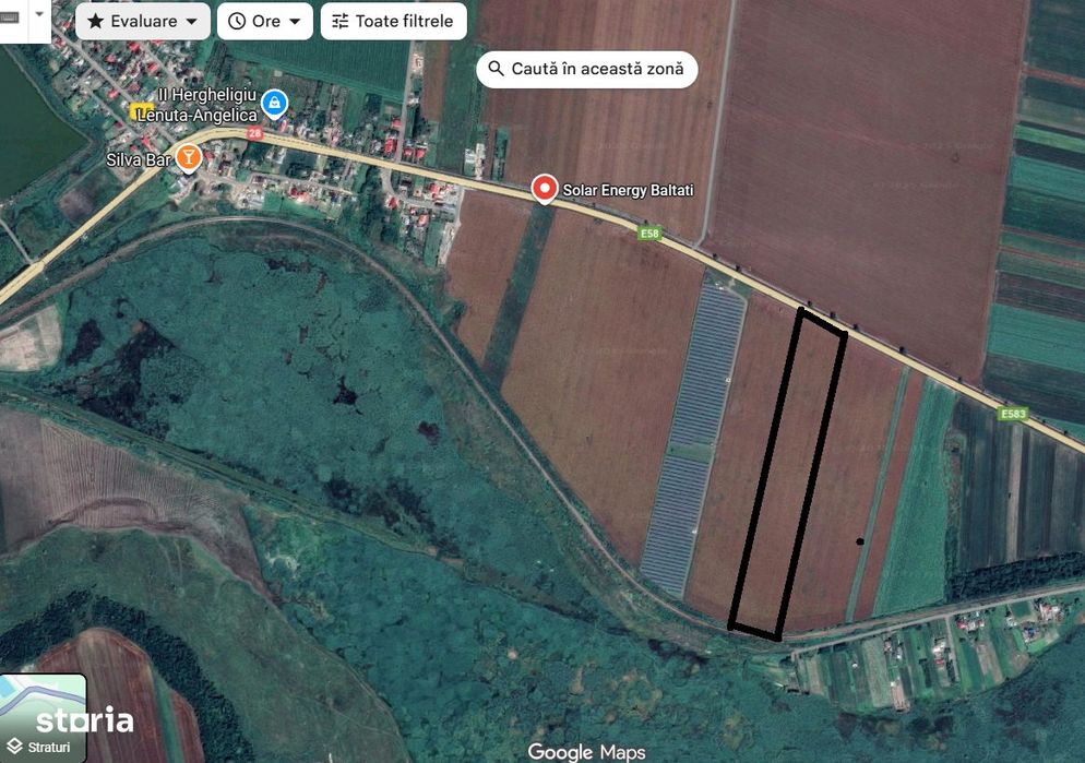 Teren 1,5 ha Sarca -Baltati  deschidere DN,langa panouri fotovoltaice