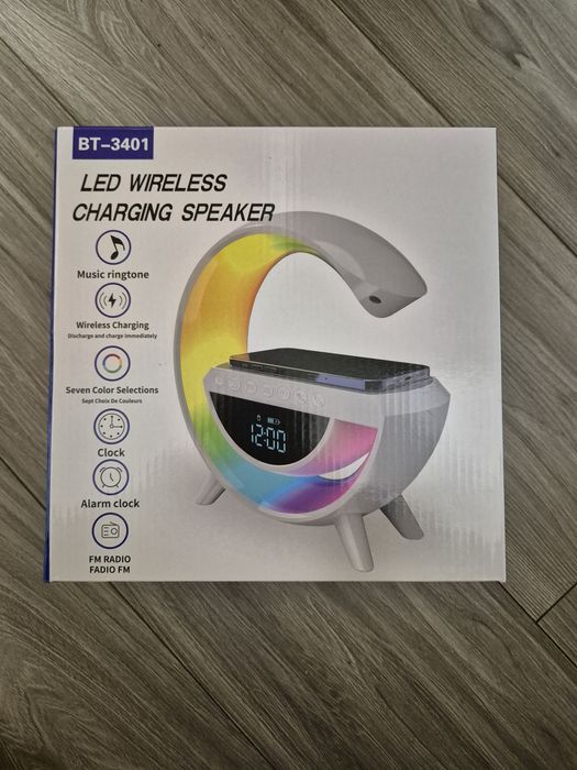 Incarcator Rapid Wireless 15W, 5 in 1 cu Bluetooth, Ceas, Speaker