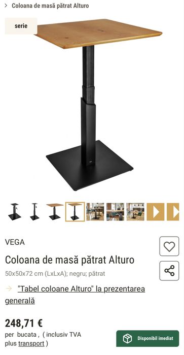 Picior metalic inalt /masa inalta bar