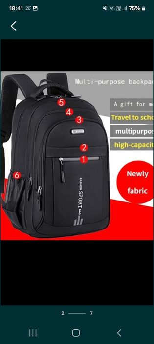 Ghiozdan rucsac unisex culoare neagră