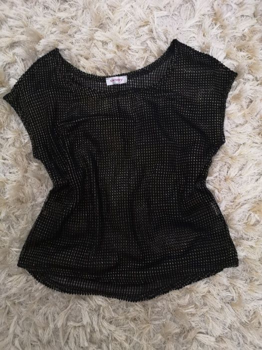 Bluza eleganta ORSAY negru cu auriu, marimea M, noua